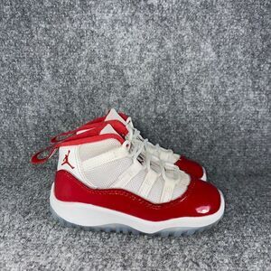 Jordan 11 Retro Cherry Toddler 6C Shoes White Red Basketball Athletic Sneakers